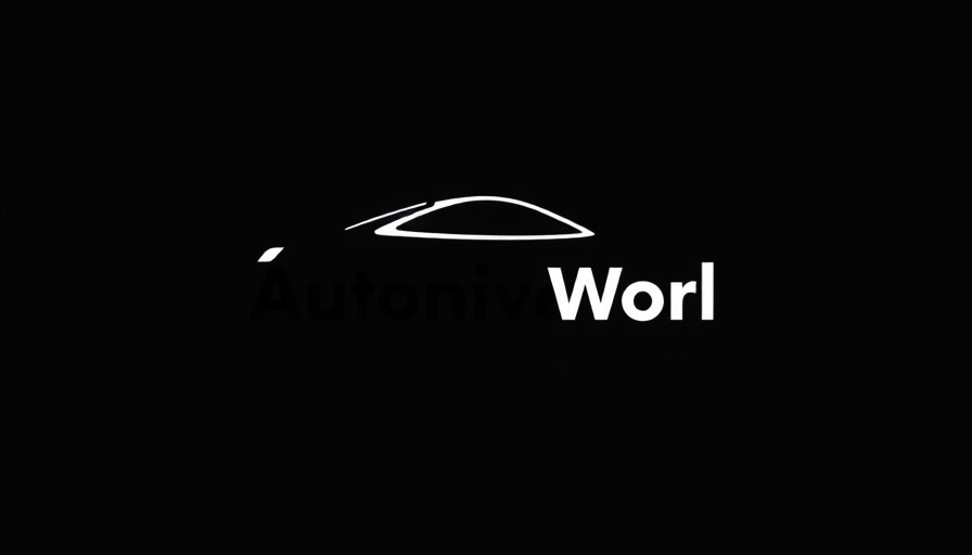 Automotive World logo in black and white, minimalistic design.