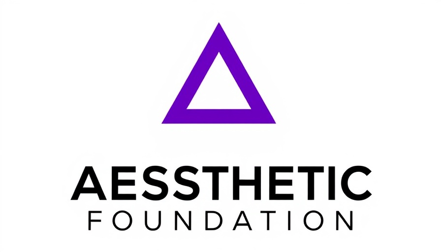 The Aesthetic Foundation logo with purple triangle design.