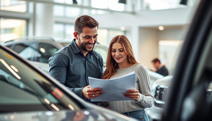 In-depth discussion at car dealership - tariffs will raise prices for the U.S. car buyer.
