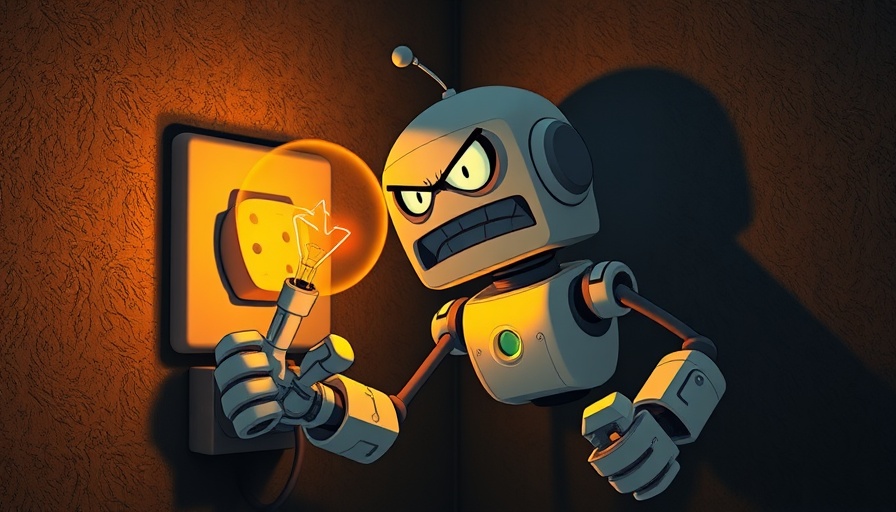 Animated light bulb robot plugging in, energy sustainability