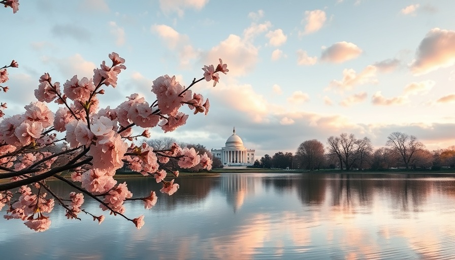 RV Trip to Cherry Blossoms in Washington D.C.: Cherry blossoms by Tidal Basin.