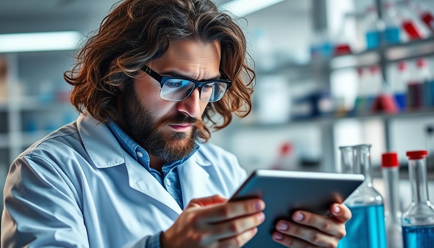 Scientist in lab using tablet, related to Siemens acquires Dotmatics for $5.1B