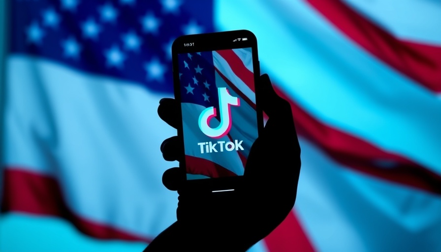 TikTok acquisition news visual with phone and US flag.