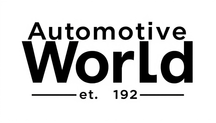 Minimalist logo of Automotive World in black and white.