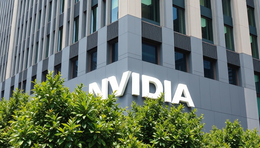 Nvidia logo on building facade representing AI benchmarks.