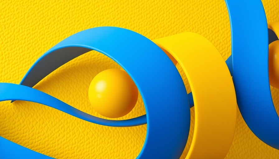 Colorful spheres and curves representing reshaping markets, abstract design