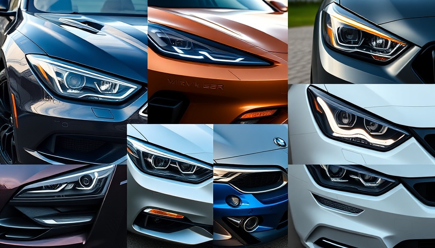 Vehicle headlight collage highlighting design details, Hyundai Ends Free Maintenance Program.