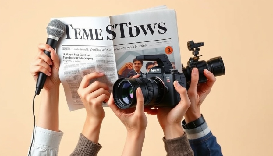 Hands holding press tools illustrating media pitch relevance.