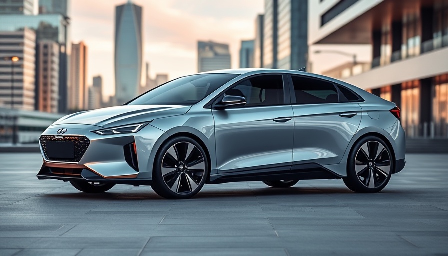 Hyundai Ioniq 6 design concept car in urban setting.