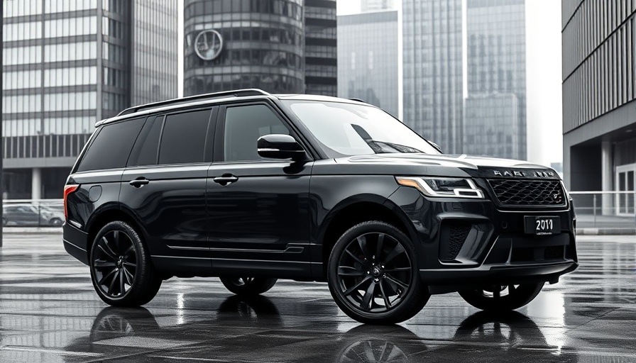 Genesis Prestige Black Models SUV in urban setting, elegant design.