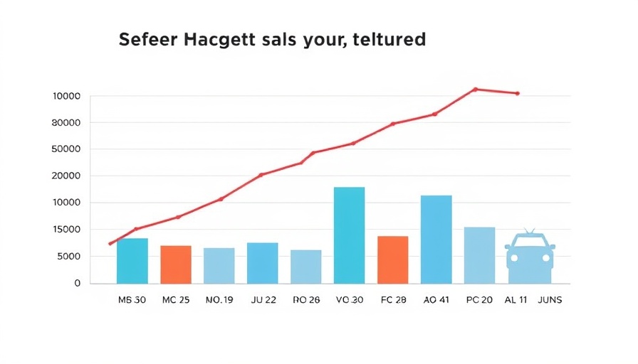 Tariff concerns impact used-car sales chart showing monthly vehicle movement.