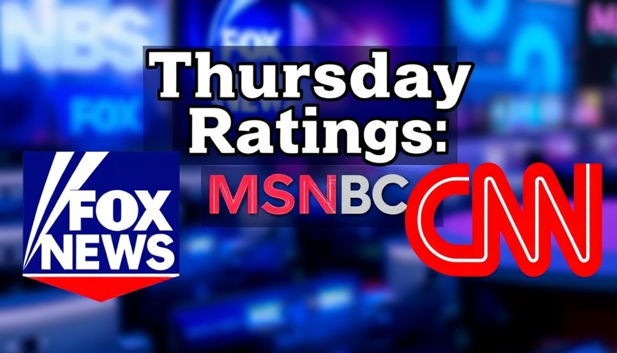 MSNBC Ratings Without Rachel Maddow - Thursday ratings with network logos.