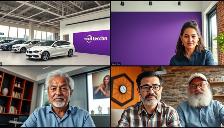 Virtual meeting on automotive digital retailing with diverse backgrounds.