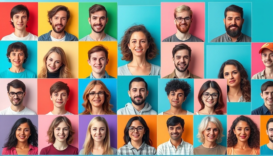 Profile icons on social media app showing diverse expressions.