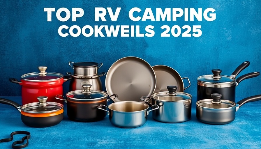 Top RV camping cookware sets for 2025 comparison chart.