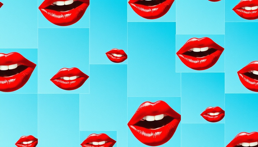 Colorful collage of lips and sky in 'Bluesky Humor Challenge'.