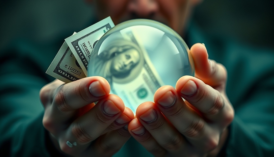 Veros Credit ITOCHU International investment represented by money and crystal ball.