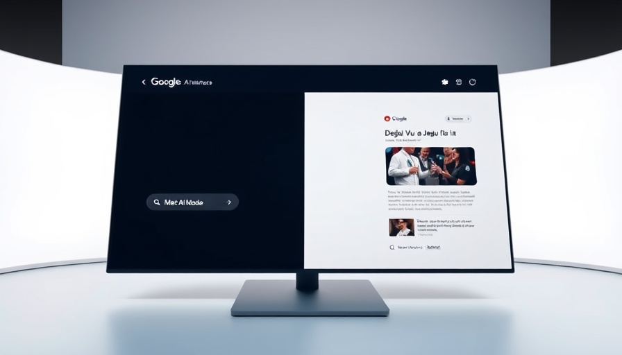 Google Search AI Mode Visual Search interface showcasing AI Mode and déjà vu article.