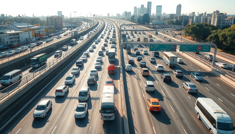 Manheim used-vehicle values drop: High traffic on multi-lane highway.