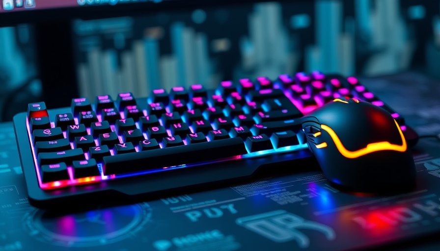 SteelSeries Apex Pro Mini Gen 3 gaming keyboard and mouse on a digital background.