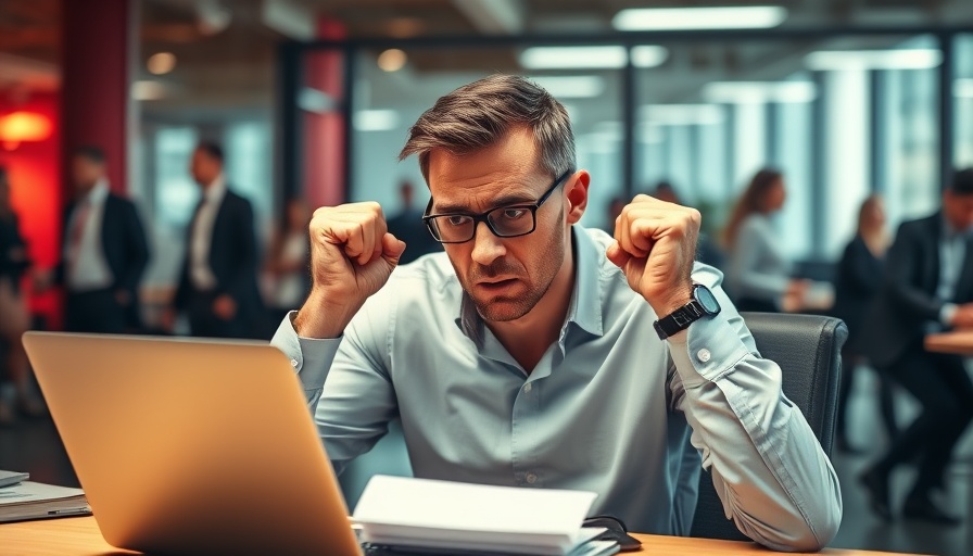 Stressed businessman facing return-to-office mandate challenges.