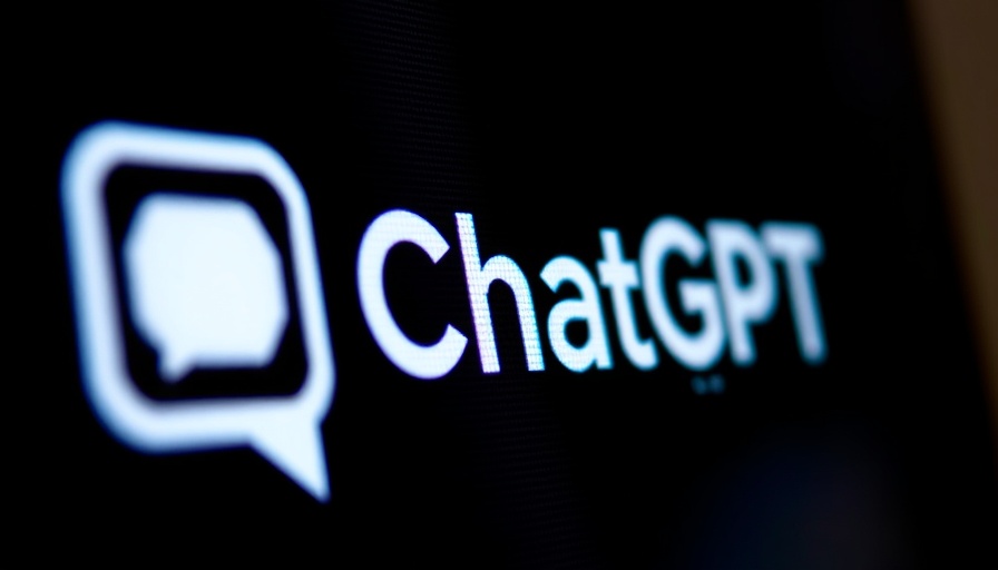 ChatGPT logo close-up for business leaders, digital screen.