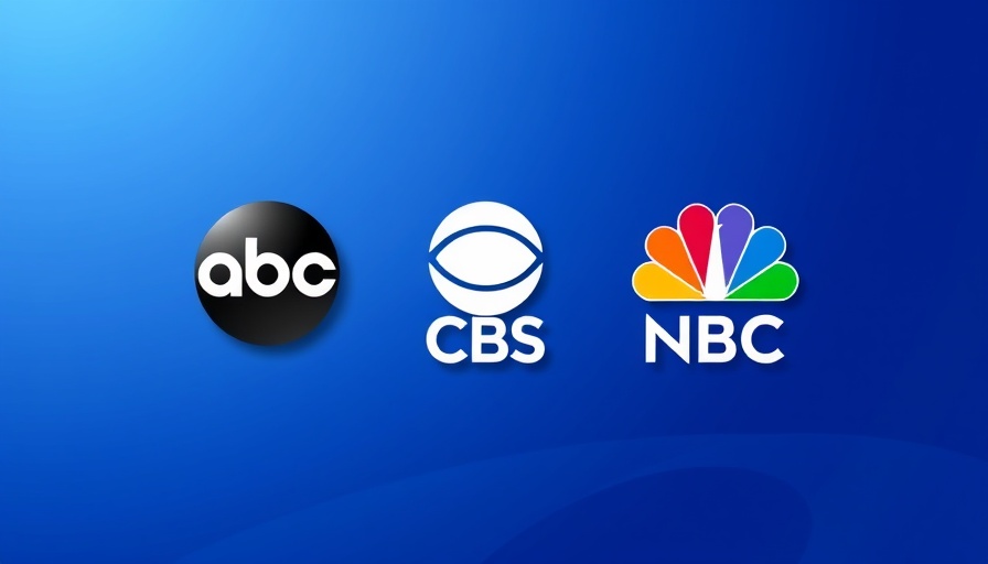 NBC Nightly News Ratings Surge; network logos on blue background.