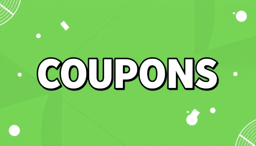 Digital coupons graphic with vibrant green background.