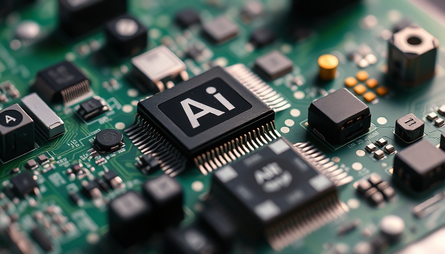 Google's latest chip on a circuit board, enhancing AI efficiency.