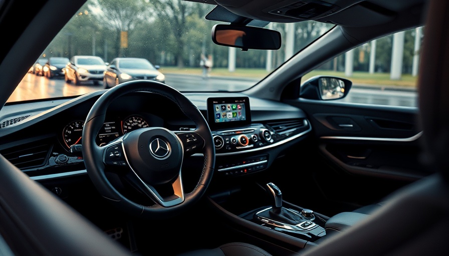 Modern car interior highlighting steering wheel and digital dashboard in context of Amazon used car market expansion.