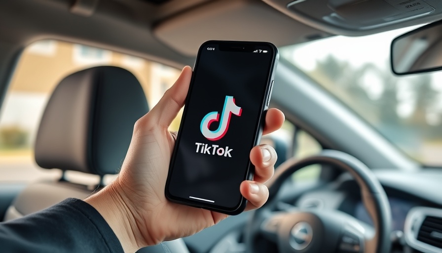 TikTok app open on phone in car, addressing marketing challenges for dealerships.