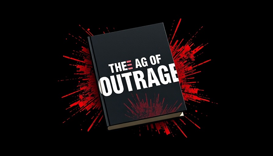 'The Age of Outrage' book cover on dark background.