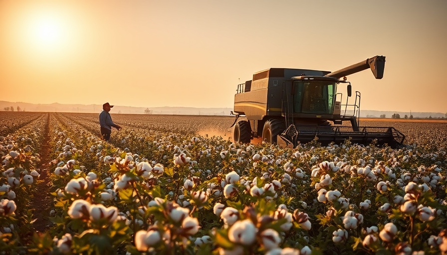 American Giant explores marketing opportunity tariffs with cotton field.