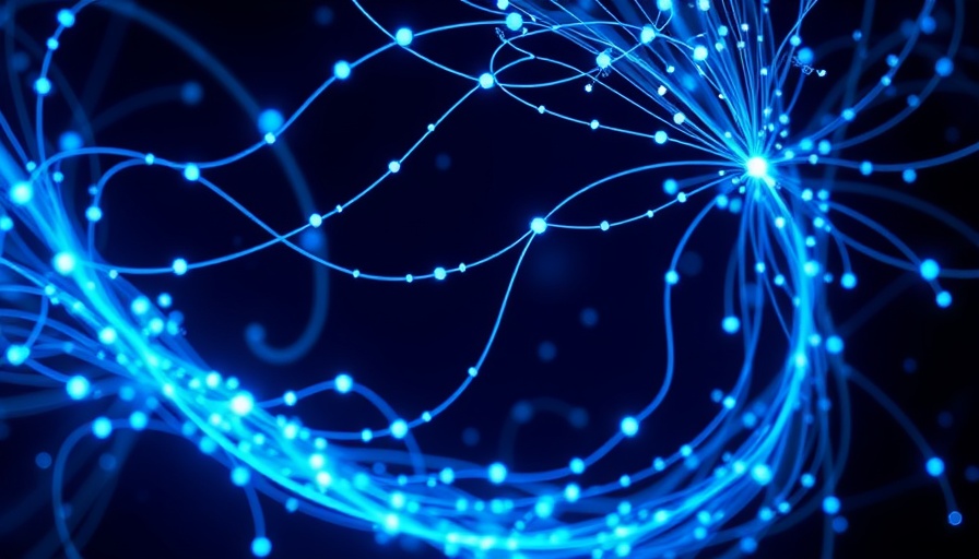 Abstract data flow visualization symbolizing generative AI in procurement.