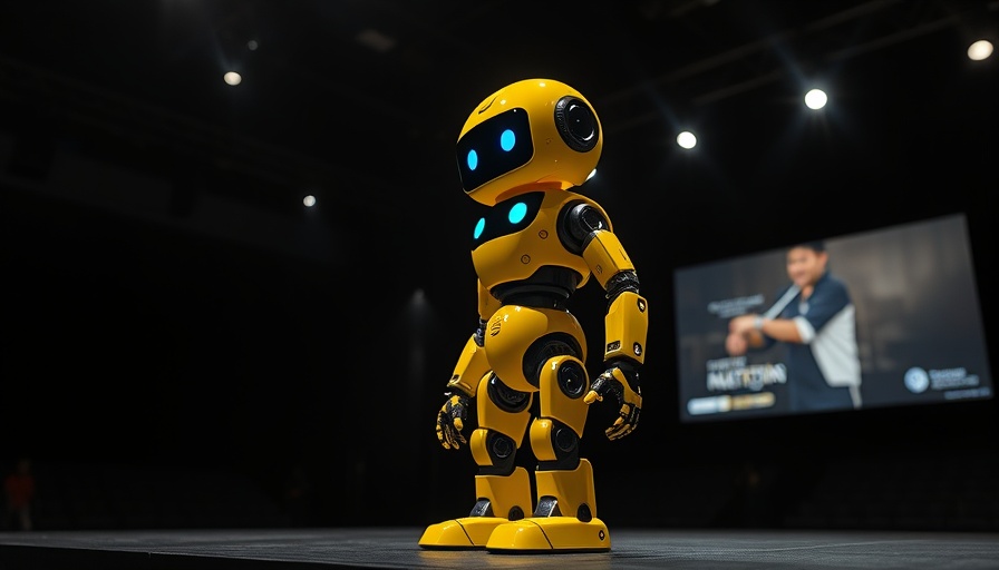 Samsung Ballie AI upgrade showcased on stage under spotlight.