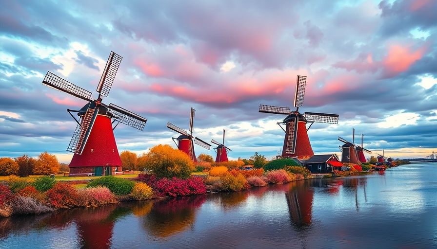 Vibrant surreal windmills representing Dutch tech funding landscape.