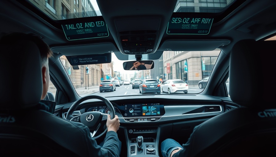 Wayve self-driving technology partnership with Nissan showing in-car interface.