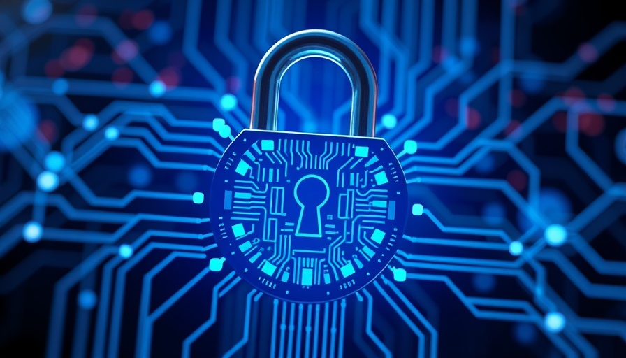 AI-driven identity security concept with digital padlock.