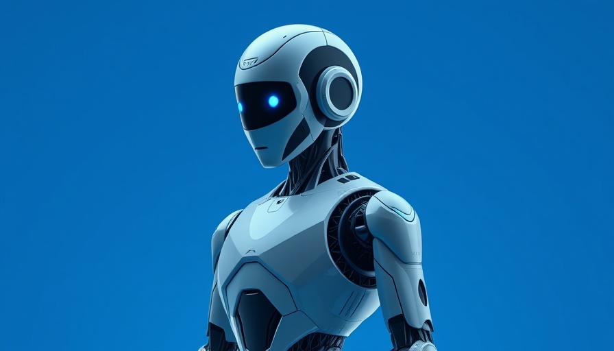 Sleek humanoid robot showcasing AI HQ for Enterprise Efficiency.