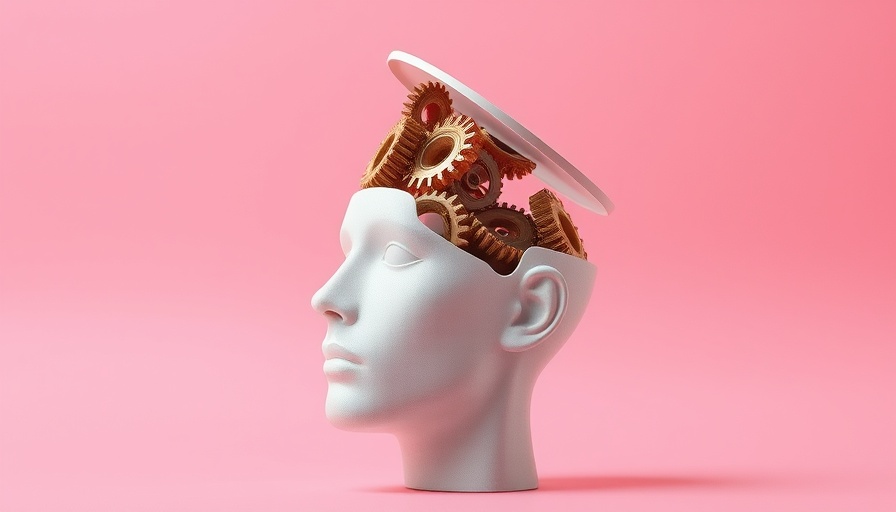Surreal head with gears illustrating ChatGPT memory feature.