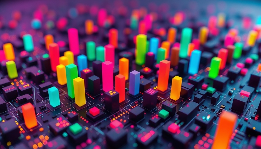 Colorful 3D data bars visualizing AI data preparedness.