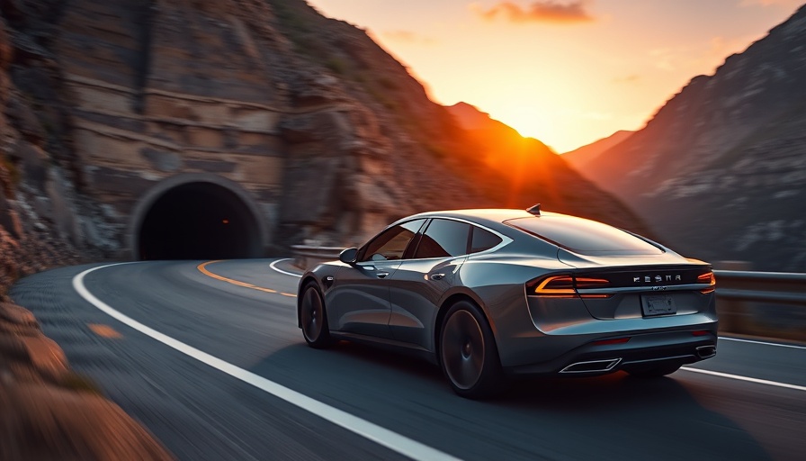 2025 bestselling electric car cruising scenic mountain road.