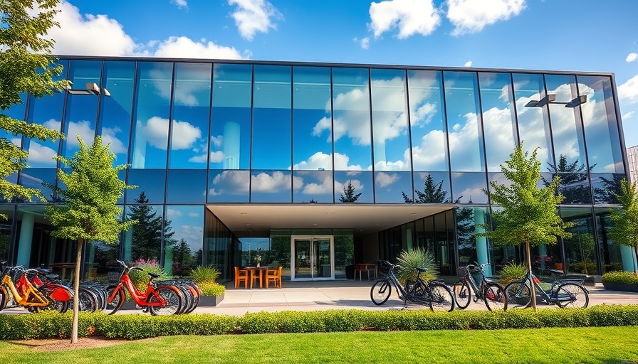Google office building reflecting sky, Google consumer hardware layoffs.