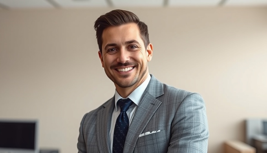 Professional man smiling in office, related to TSD rental car software updates 2025.