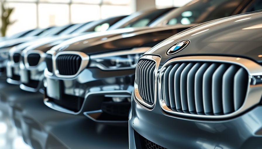 BMW cars at the Spartanburg Plant showcasing sleek design.