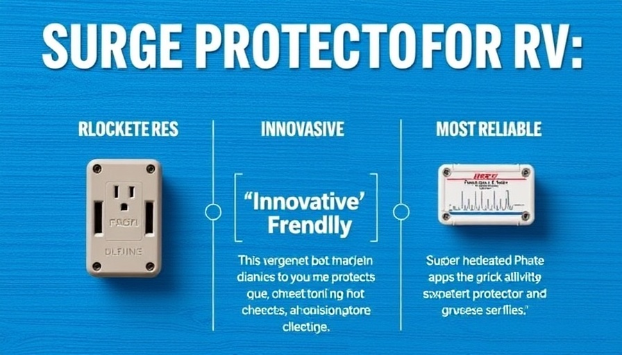 Top surge protectors for RVs infographic, best options for RVs.