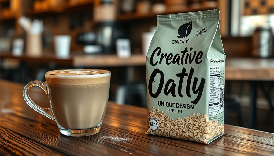 Oatly packaging creative marketing strategies with cappuccino.