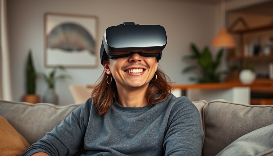 Person enjoying Apple Vision Pro in cozy living room.