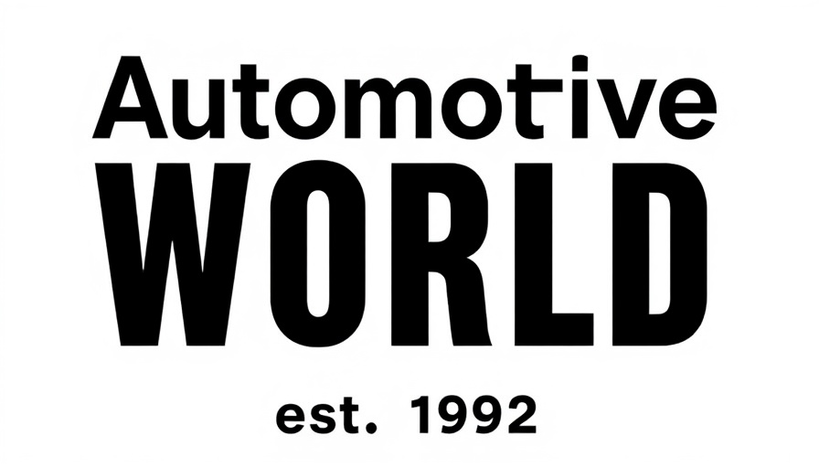 Bold 'Automotive World est. 1992' text in modern design