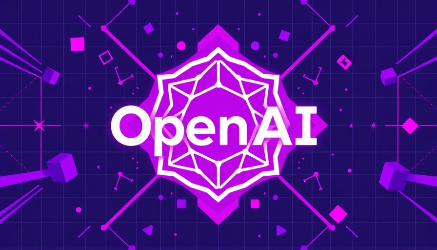 OpenAI logo with geometric background, AI model testing